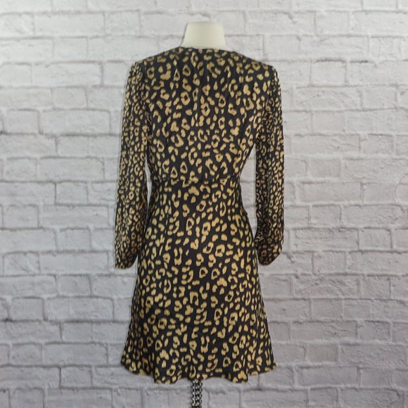 Rixo Lilly Leopard Print Silk Mini Dress Small - Picture 4 of 12
